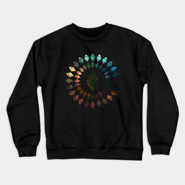 Ethereum – Circle Big Logo – Space Crewneck Sweatshirt by felixbunny
